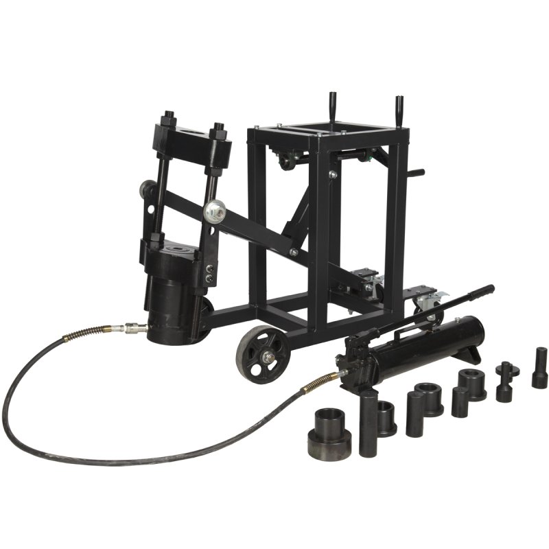 WDK-TKS75M Выпрессовщик шкворней (шкворнедав) гидравлический 75т. С рамой и ручным гидронасосом