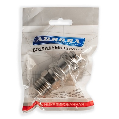 Штуцер мама с наружной резьбой 1/2M, никелированная сталь, уп. 1шт