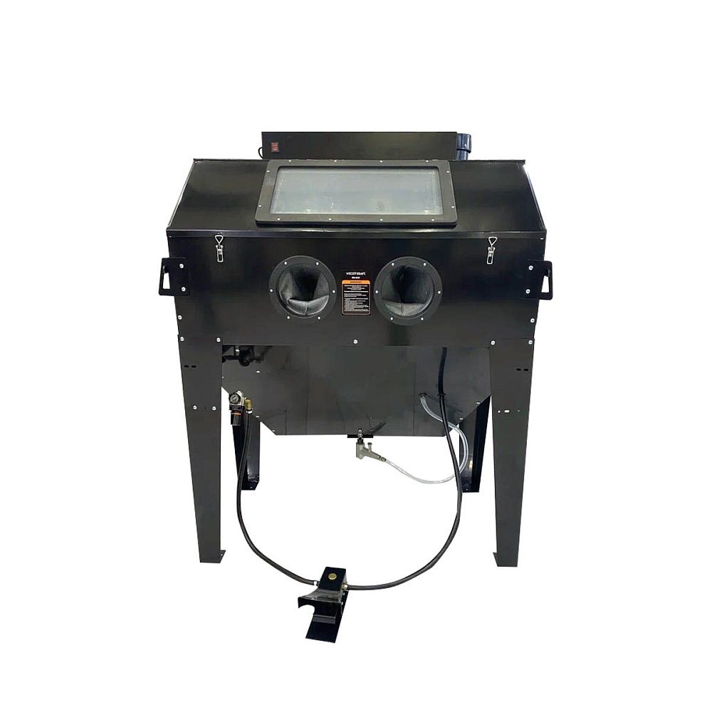 WDK-83421 Пескоструйная камера для очистки деталей от ржавчины и краски, ёмкость 420л. Wiederkraft