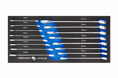 HOEGERT Набор ключей комбинированных 16 шт., ложемент EVA