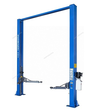 Подъемник двухстоечный 4 т, верхняя синхронизация, H=3,6 м, 380 В, синий NORDBERG N4120H-4B_3+2_380