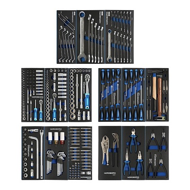 Набор инструментов 265 предметов, для тележки, 15 ложементов NORDBERG TS15265